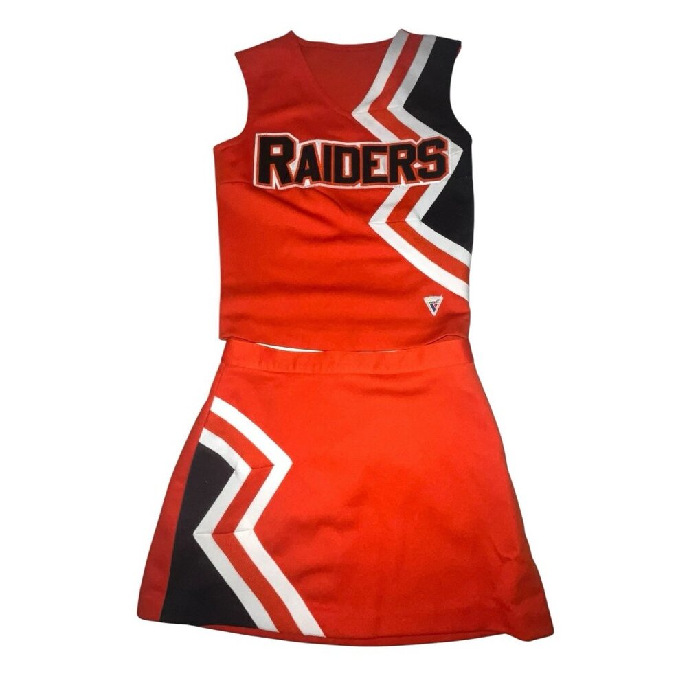 Cheerleader Uniform Raiders Real HS 32 Top 26 Skirt Costume Outfit Fun Teen